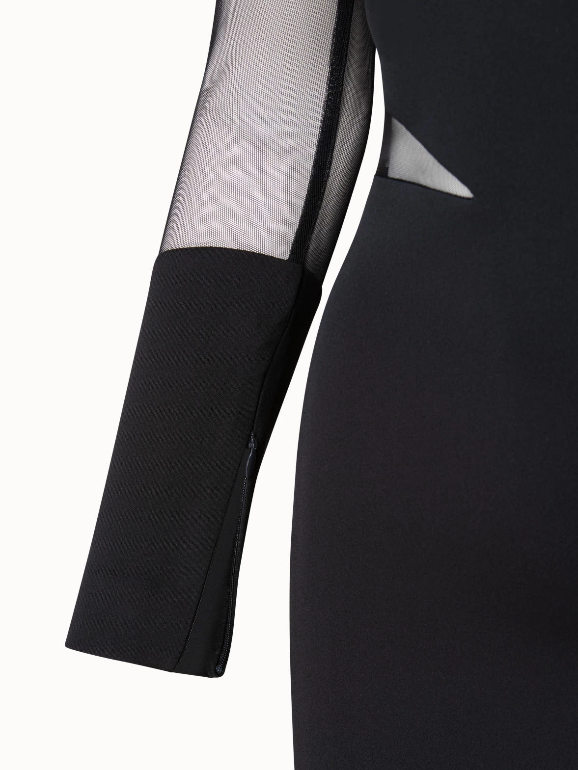 AKRIS Semi-Sheer Cutout Silk Crêpe Sheath Dress - Image 4