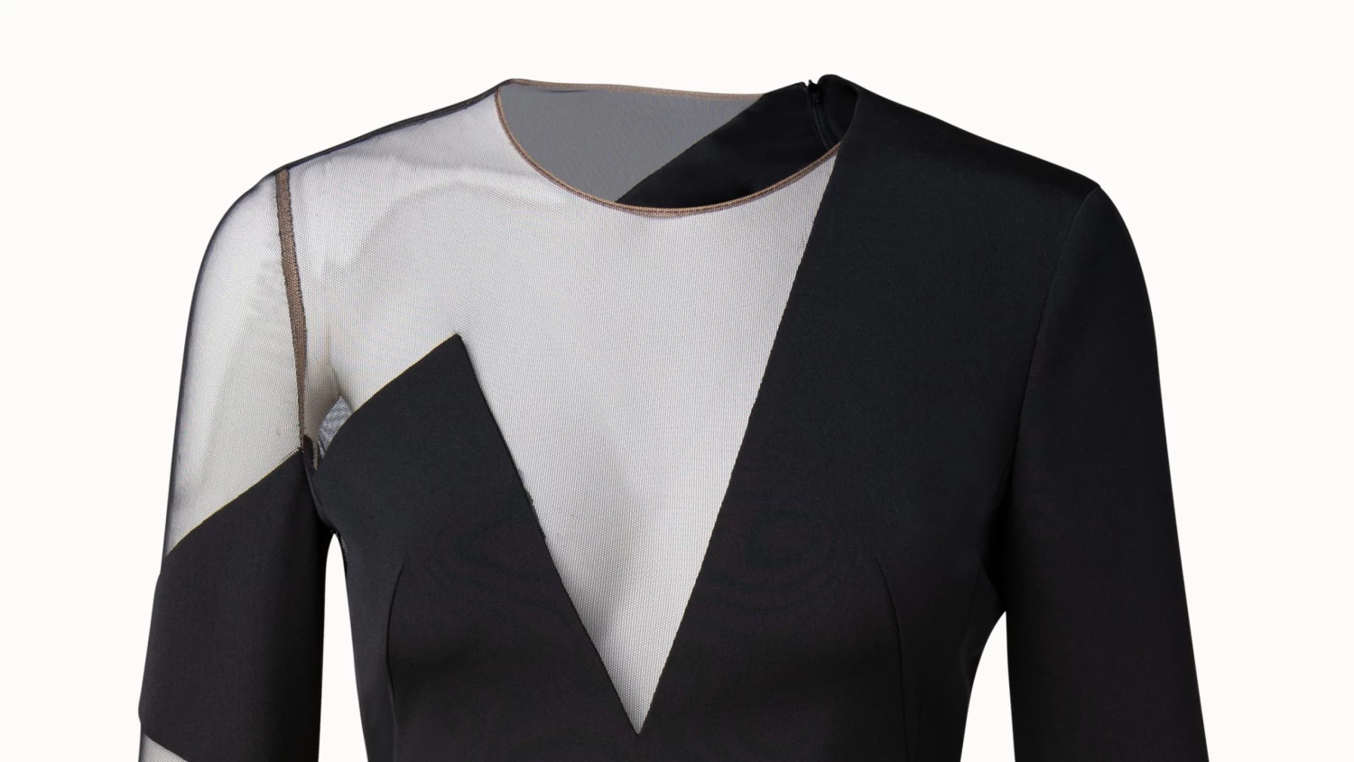 AKRIS Semi-Sheer Cutout Silk Crêpe Sheath Dress - Image 3