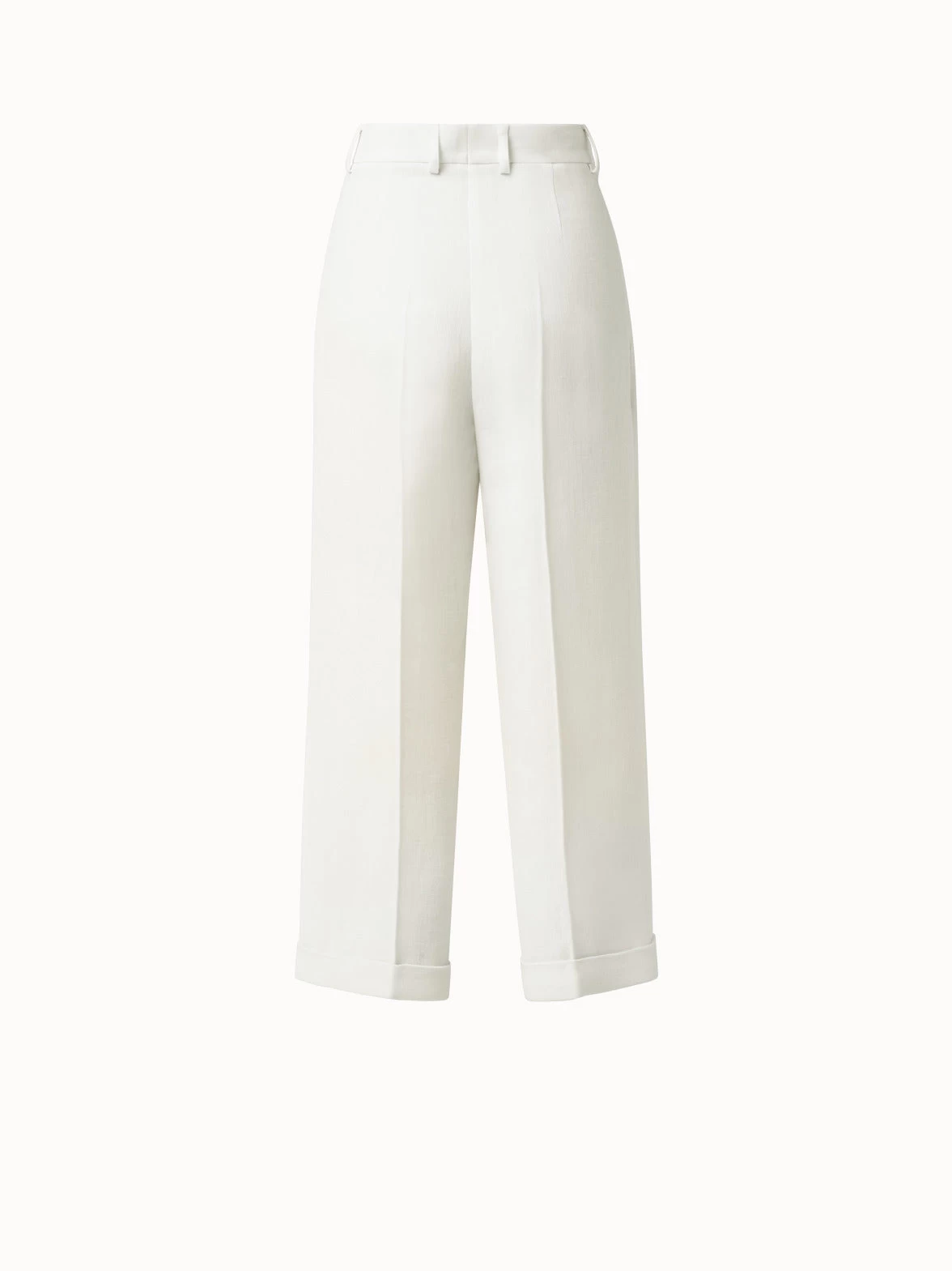 AKRIS Cropped Linen Wool Double Face Pants - Image 3
