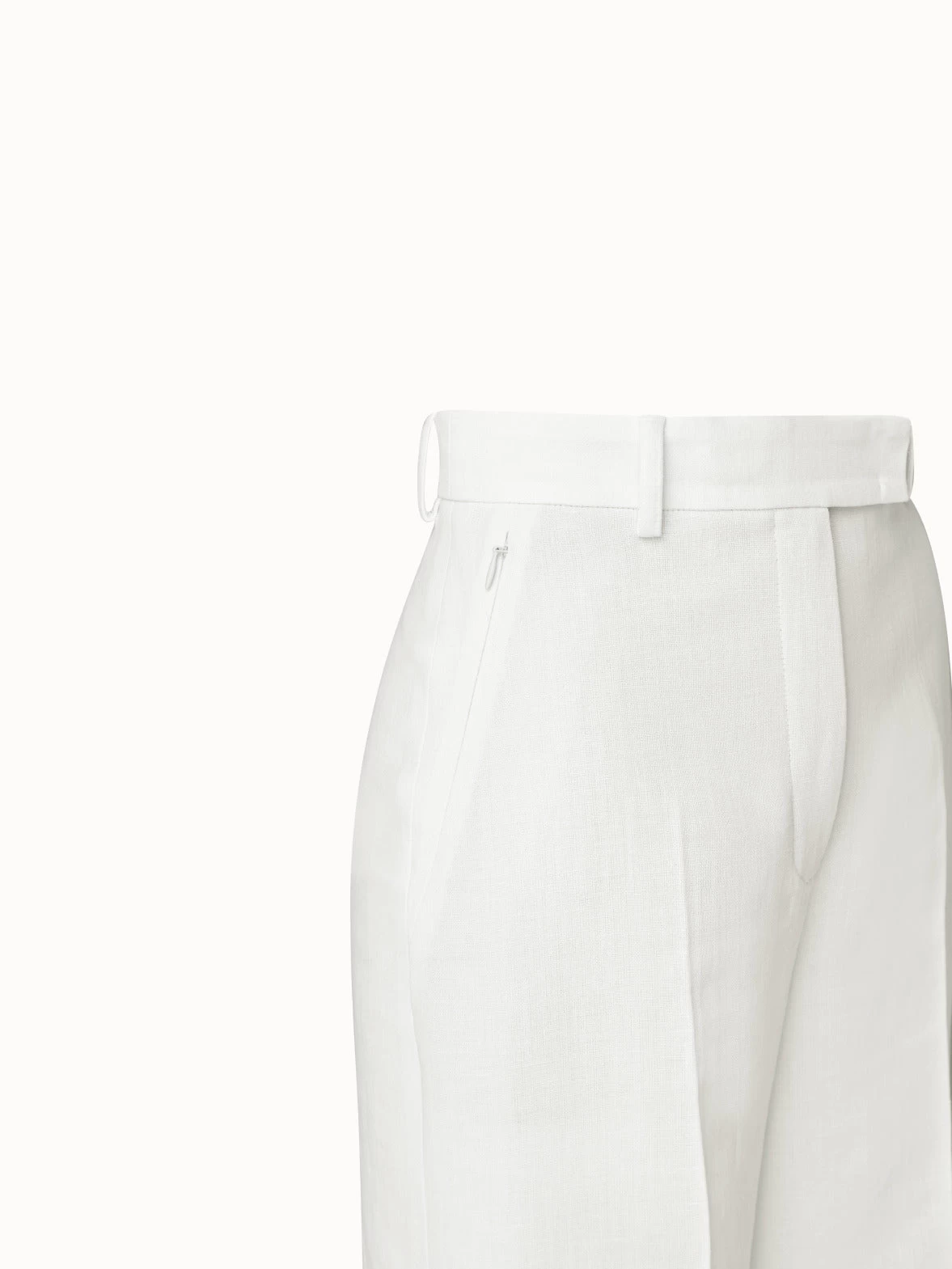 AKRIS Cropped Linen Wool Double Face Pants - Image 5