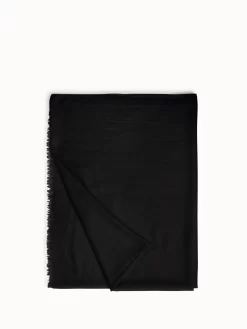 AKRIS Cashmere Silk Scarf With Fringe