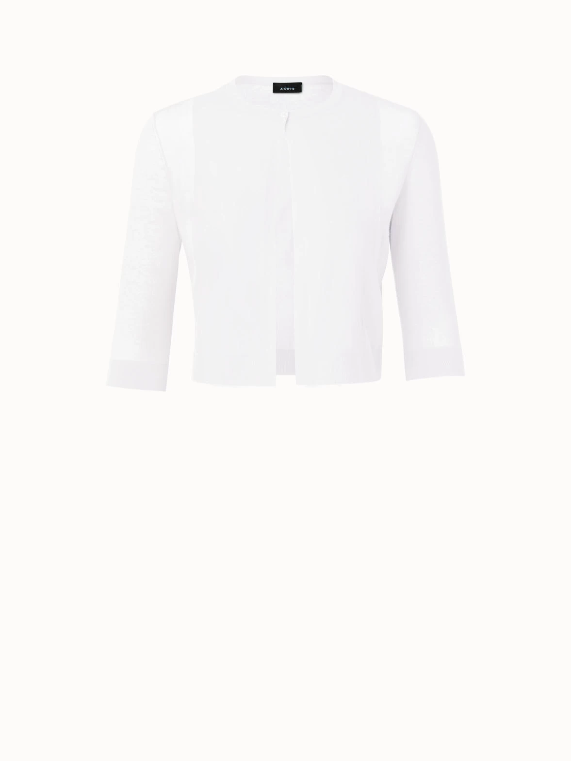 AKRIS Cotton Blend Knit Cropped Cardigan