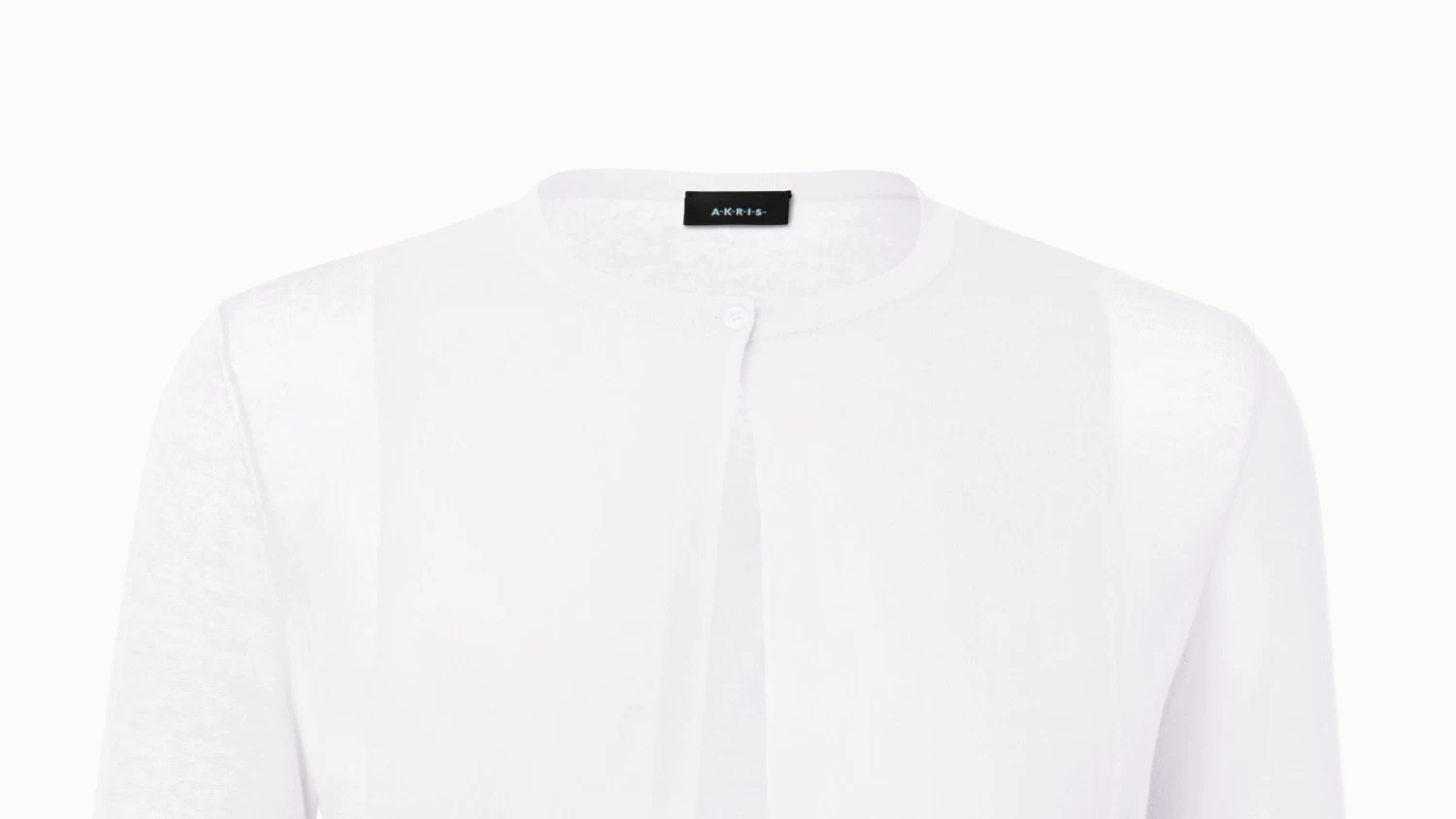 AKRIS Cotton Blend Knit Cropped Cardigan - Image 3