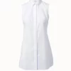 Sleeveless Cotton Poplin Blouse