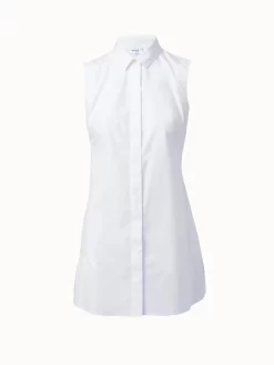 Sleeveless Cotton Poplin Blouse