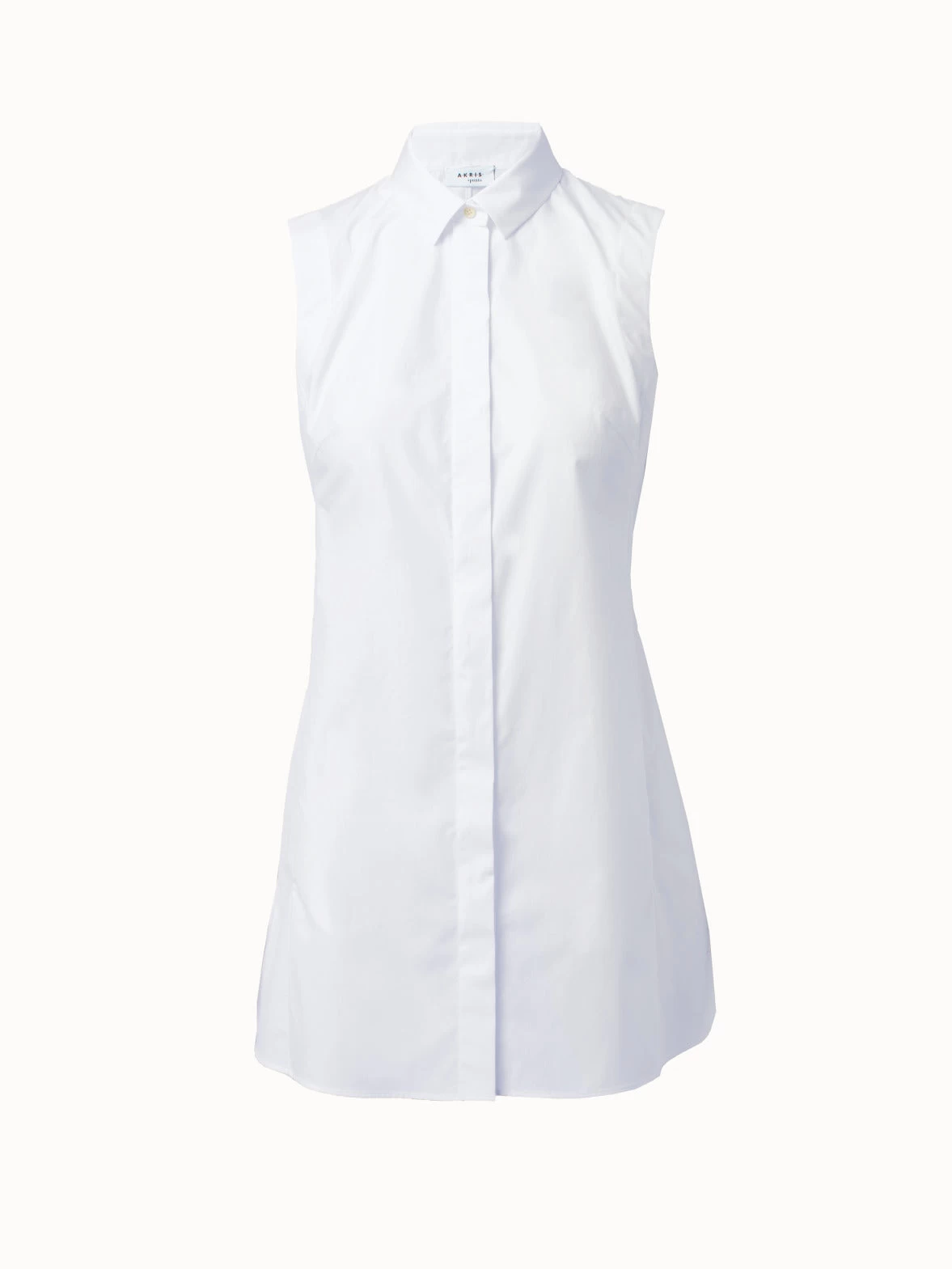 Sleeveless Cotton Poplin Blouse