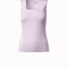 Sleeveless Square Neck Cotton Jersey Top