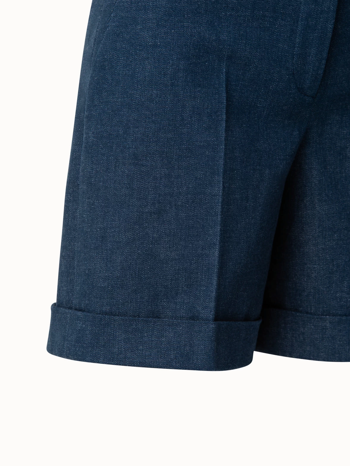 AKRIS Florentina Cotton Denim Shorts - Image 5