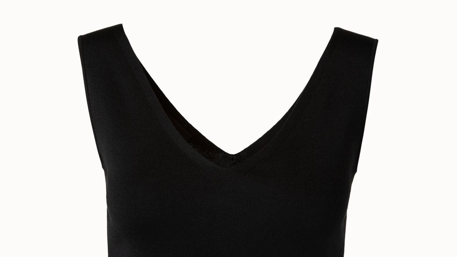 AKRIS Fitted Silk Stretch V-Neck Tank Top - Image 3