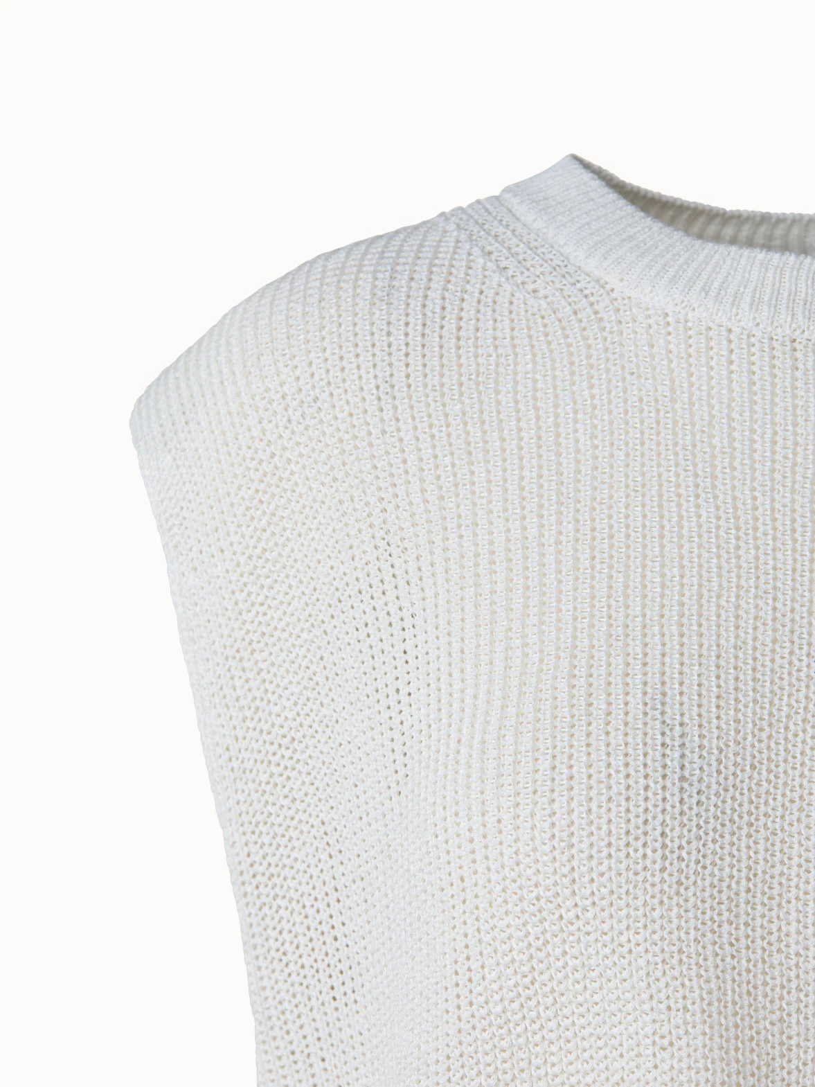 AKRIS Linen Polyamide Rib Cap Sleeve Knit - Image 5