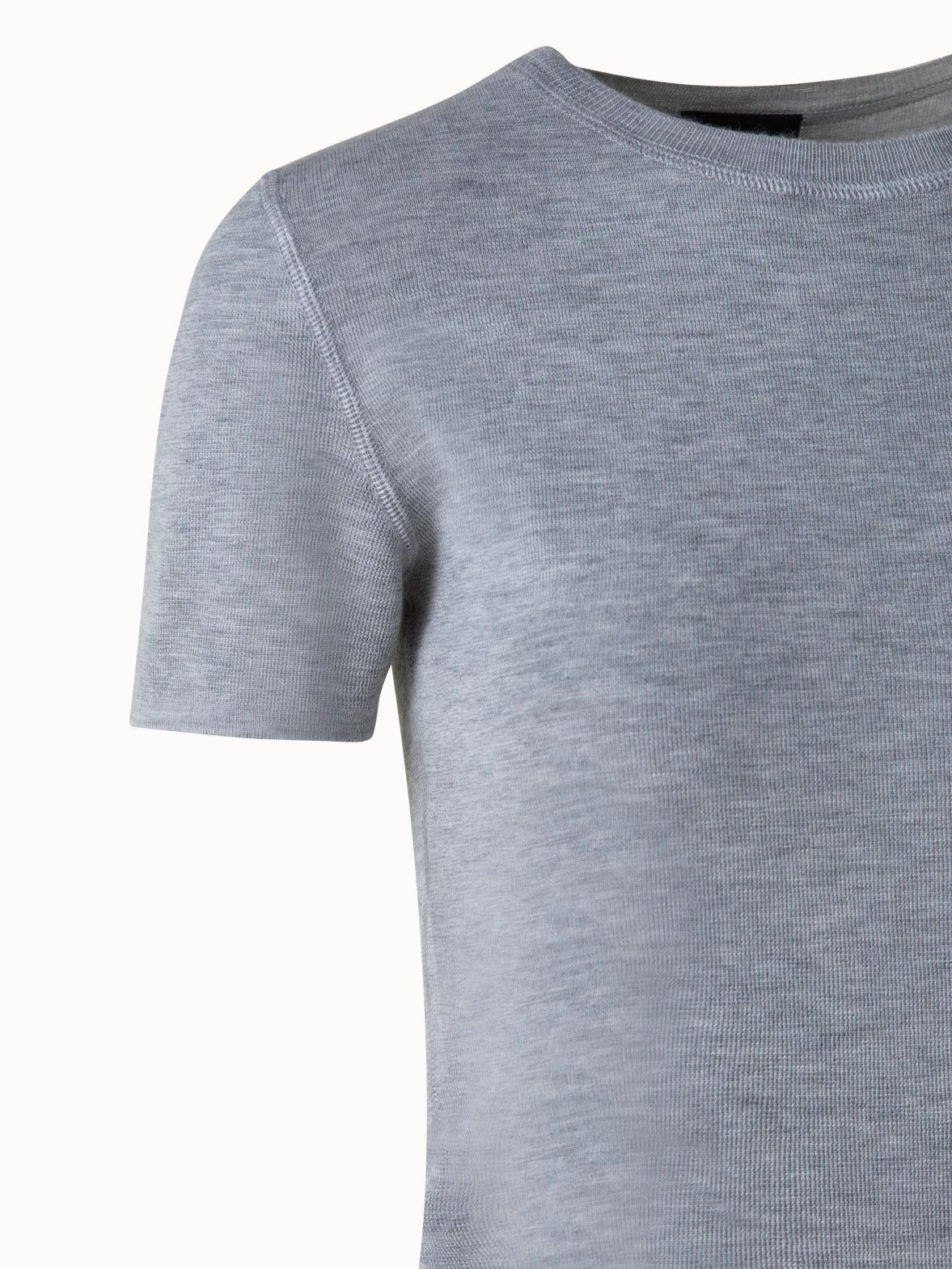 AKRIS Cashmere Silk Short Sleeve Pullover - Image 4