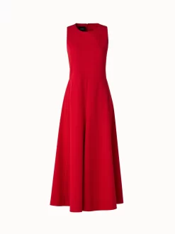 AKRIS Cotton Twill Full Skirt Dress