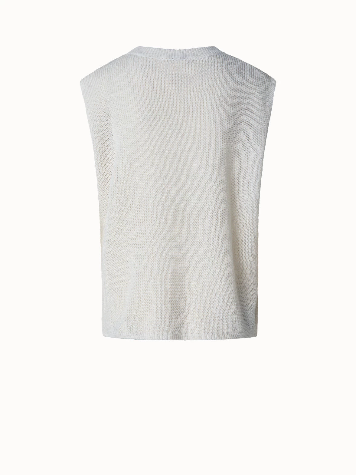 AKRIS Linen Polyamide Rib Cap Sleeve Knit - Image 3