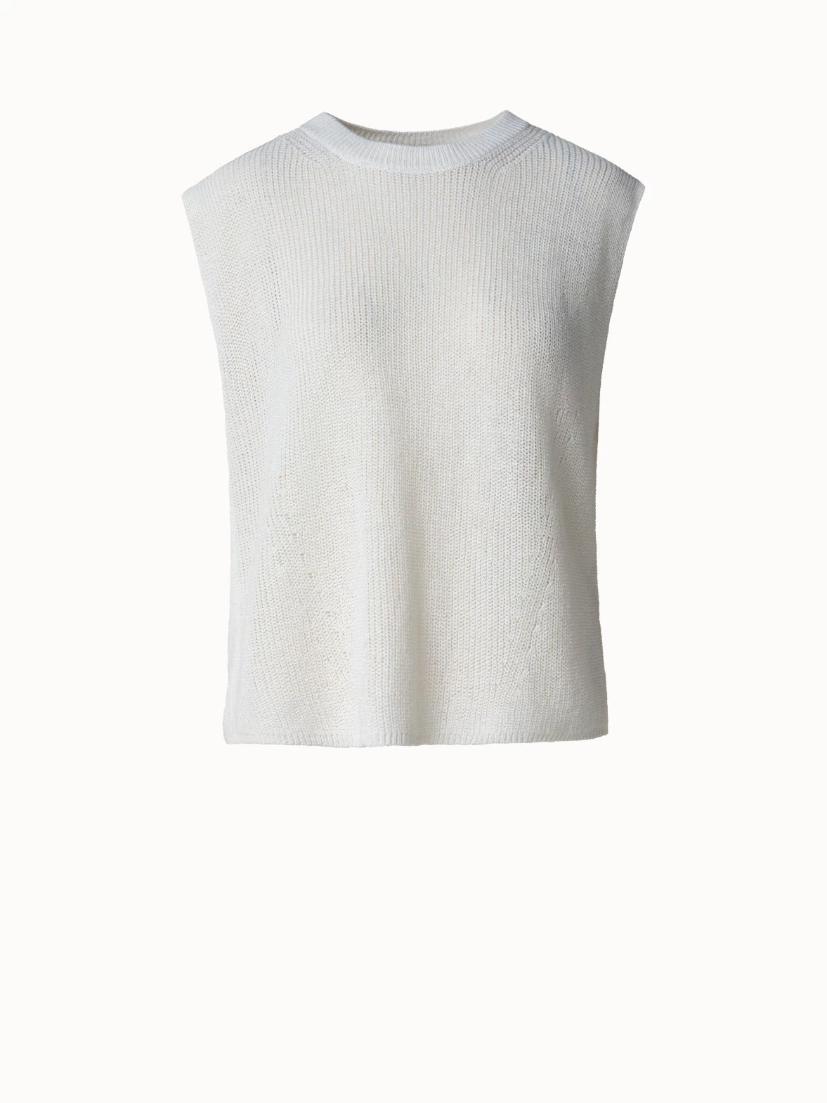 AKRIS Linen Polyamide Rib Cap Sleeve Knit