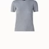 AKRIS Cashmere Silk Short Sleeve Pullover