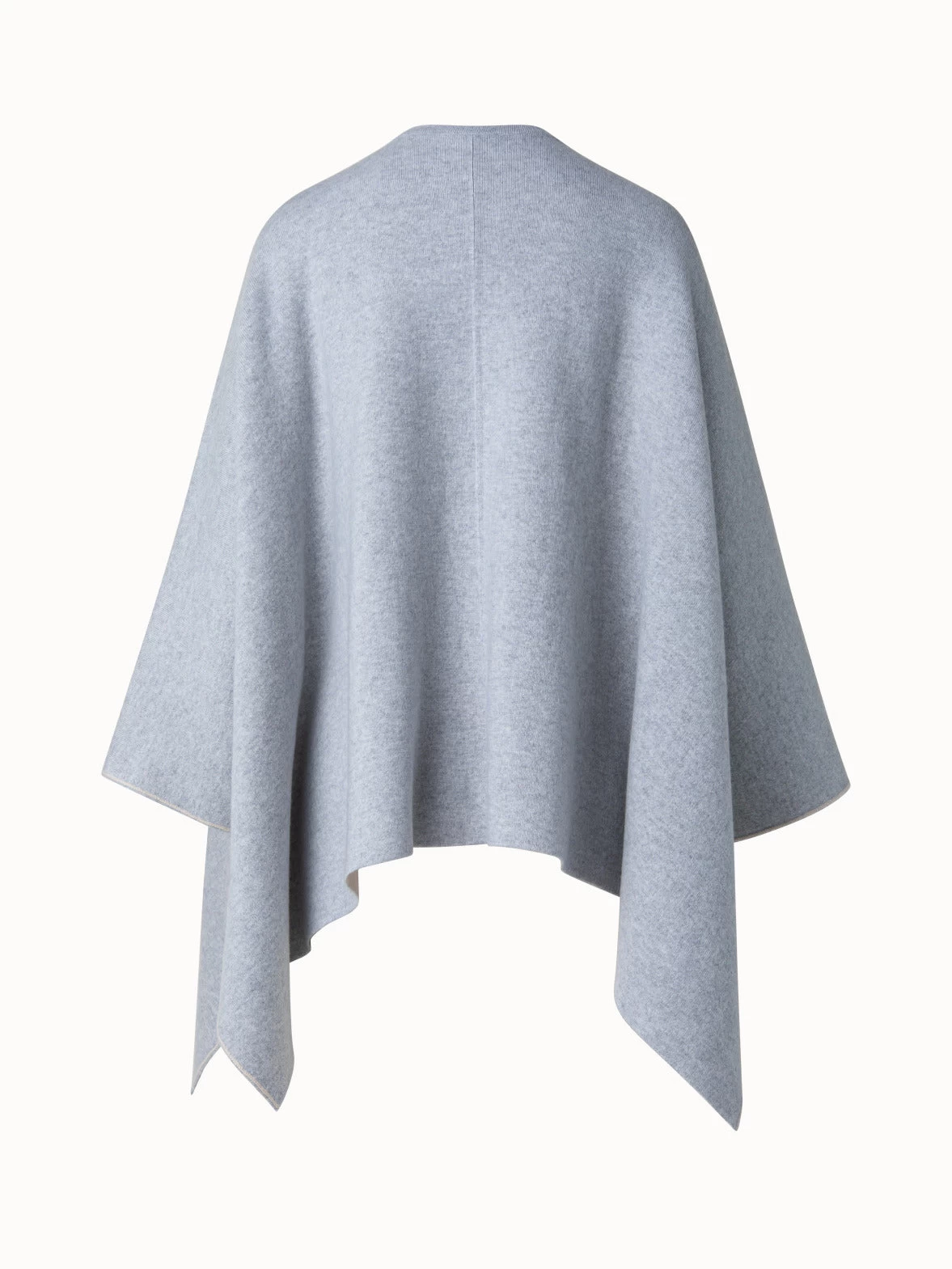 AKRIS Reversible Bi-color Cashmere Double Face Cape - Image 2