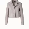 AKRIS Lamb Suede Leather Jacket