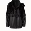 AKRIS Silk Lamb And Nappa Leather Blouson Jacket