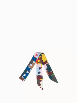 AKRIS Allover Kinderstern Print Silk Twilly