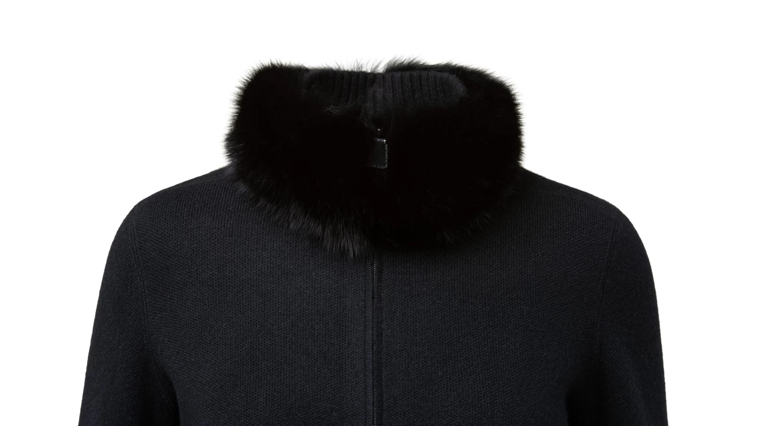 AKRIS 2-in-1 Cashmere Pique Sable Fur Collar Cardigan - Image 3