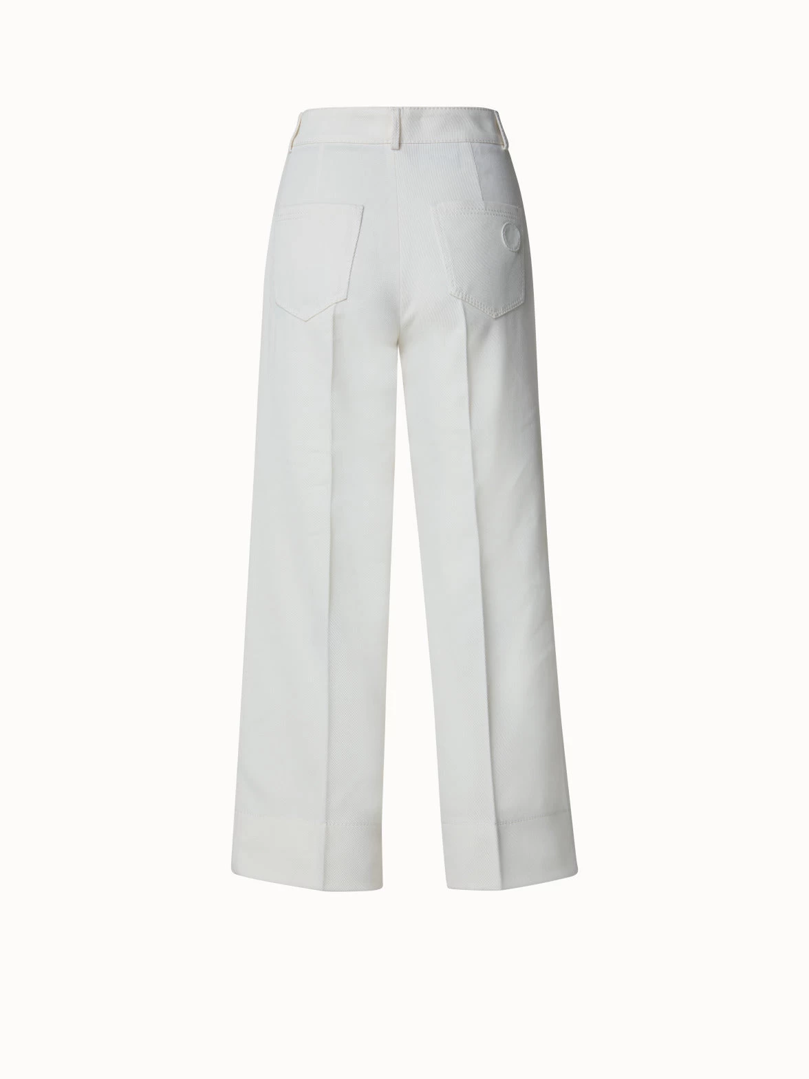 Chiara Pants In Striped Cotton Seersucker Stretch - Image 3