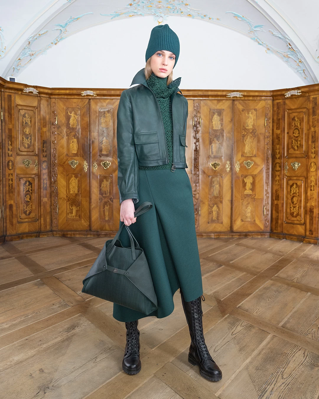 AKRIS Cashmere Silk Fine Rib Mockneck - Image 2