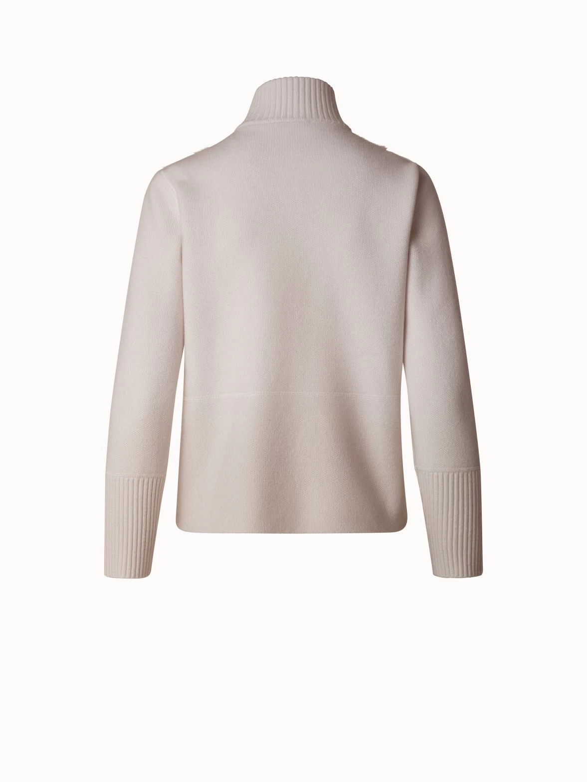 AKRIS Cashmere Knit Cardigan With Silk Lamb Front - Image 2