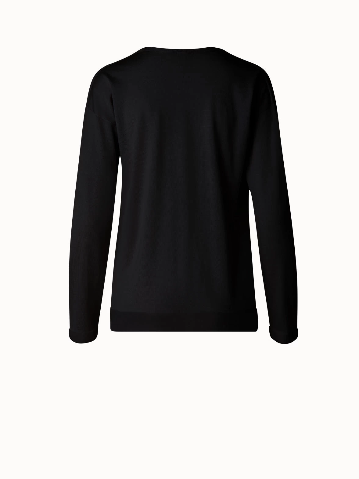 AKRIS Cashmere Silk Fine Gauge V-neck Knit - Image 2