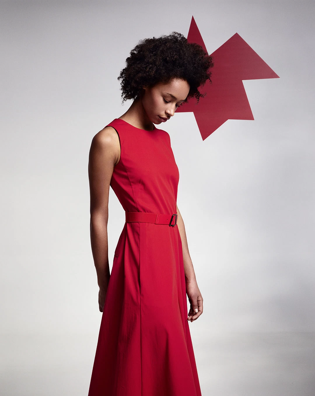 AKRIS Cotton Twill Full Skirt Dress - Image 2