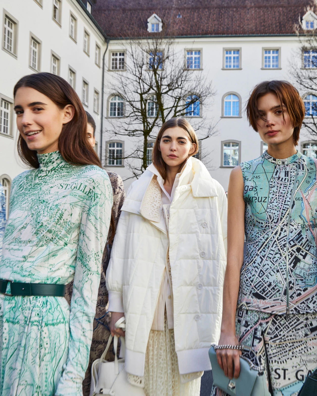 AKRIS Long Skirt Neoprene St.Gallen Map Print - Image 2