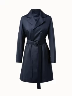 AKRIS Silk Taffeta Trench Coat