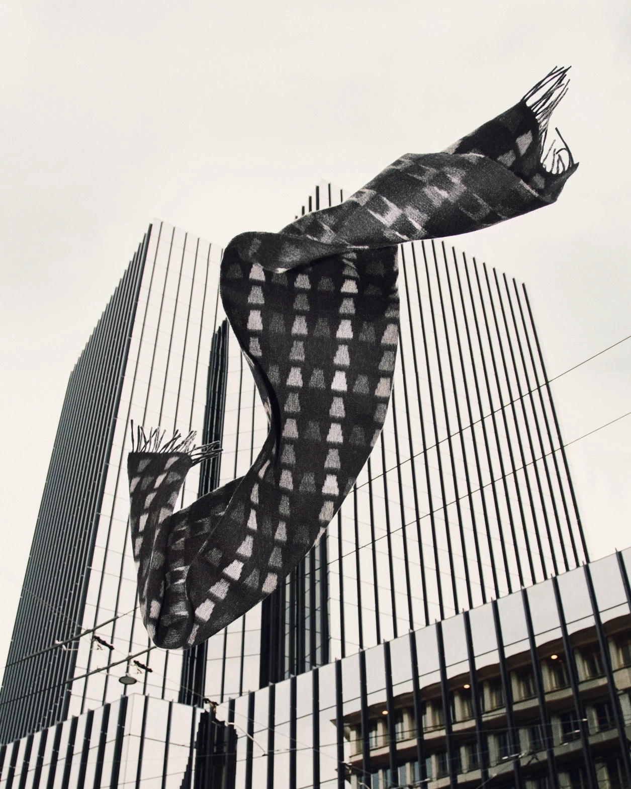 AKRIS Cashmere Trapezoid Print Scarf - Image 2