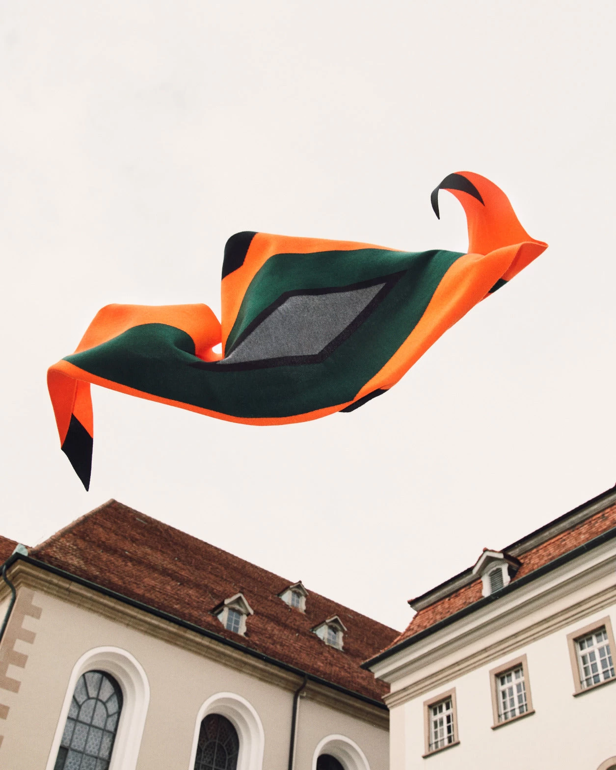 AKRIS Tiled Roof Intarsia Trapezoid Scarf - Image 2