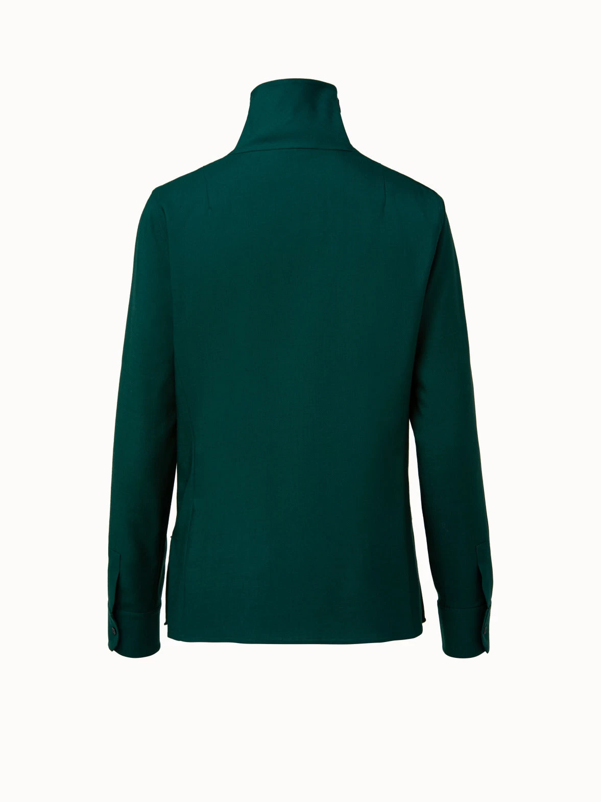 AKRIS Wool Serge High Neck Blouse - Image 2
