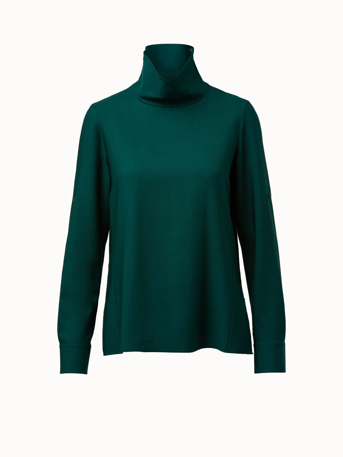 AKRIS Wool Serge High Neck Blouse - Image 3