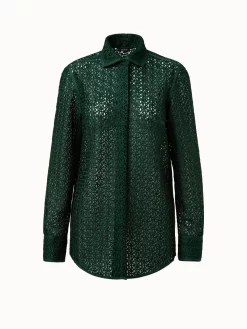 AKRIS Tunic Blouse Infinite Embroidery