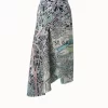 AKRIS Long Skirt Neoprene St.Gallen Map Print