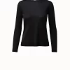 AKRIS Fine Gauge Cashmere Silk Pullover