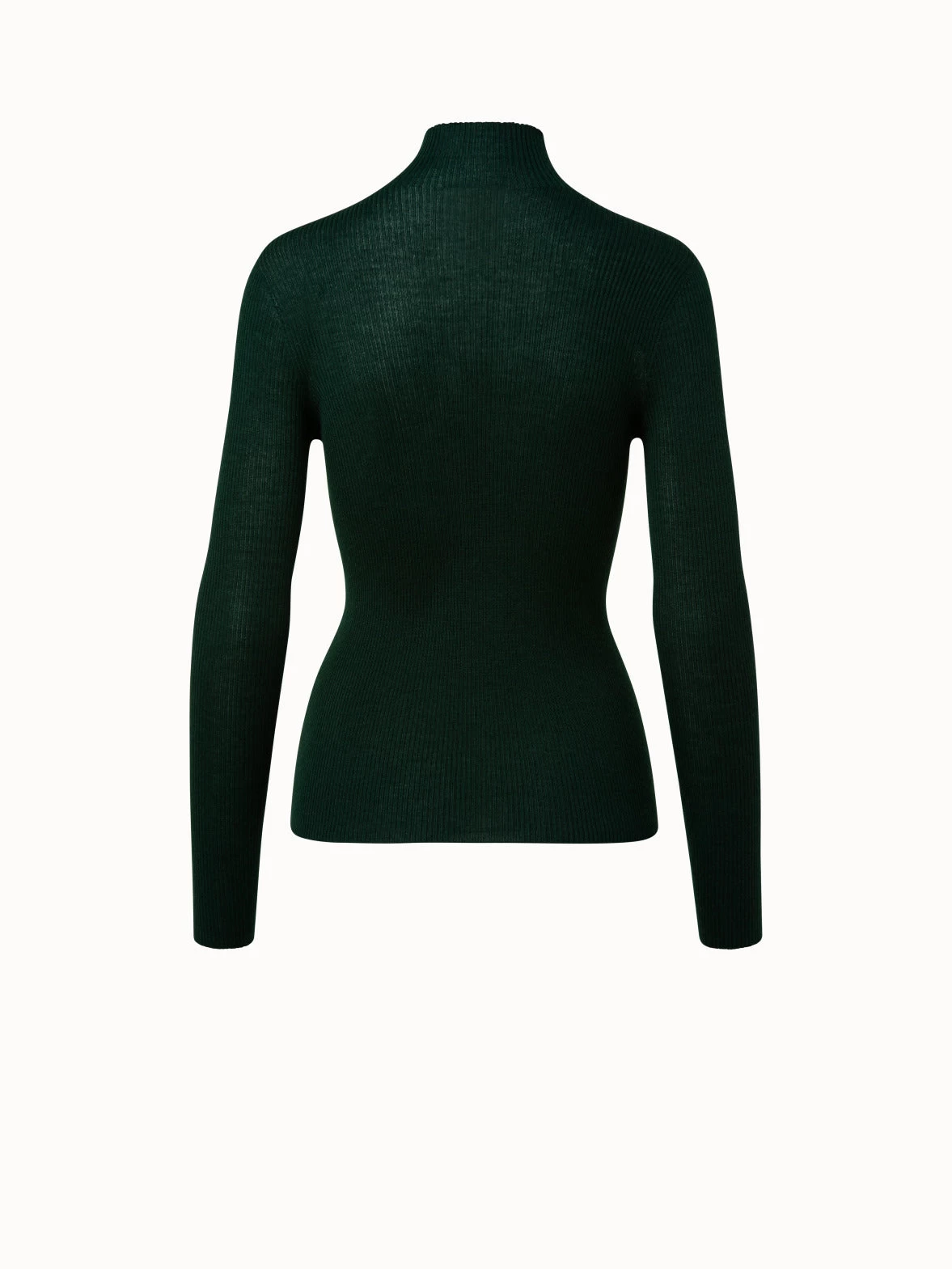 AKRIS Cashmere Silk Fine Rib Mockneck - Image 3