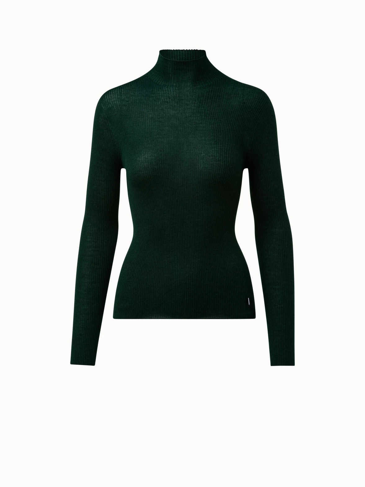 AKRIS Cashmere Silk Fine Rib Mockneck