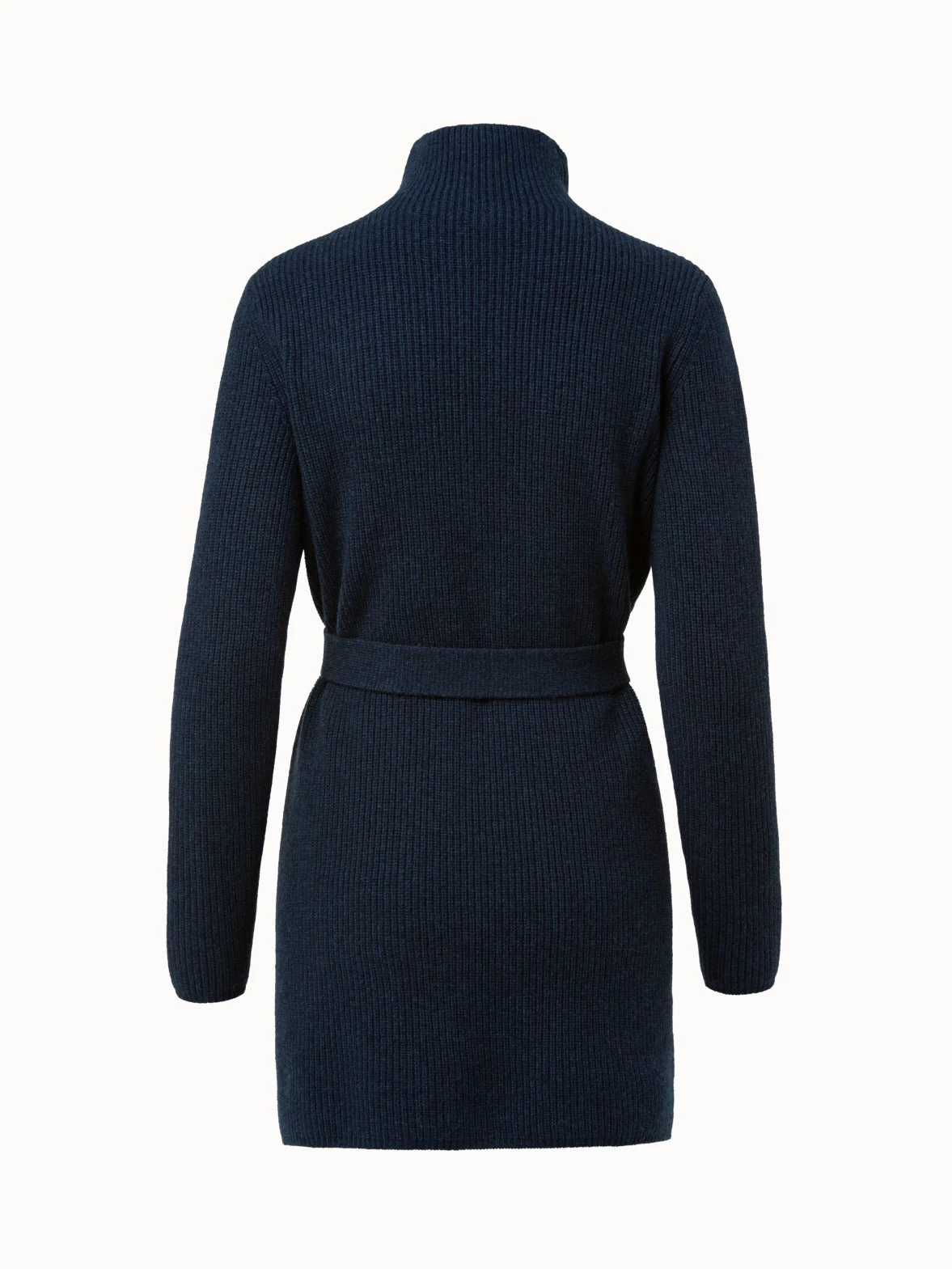 AKRIS Structured Cashmere Rib Belted Turtleneck - Image 3
