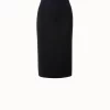 AKRIS Wool Stretch Rib Skirt