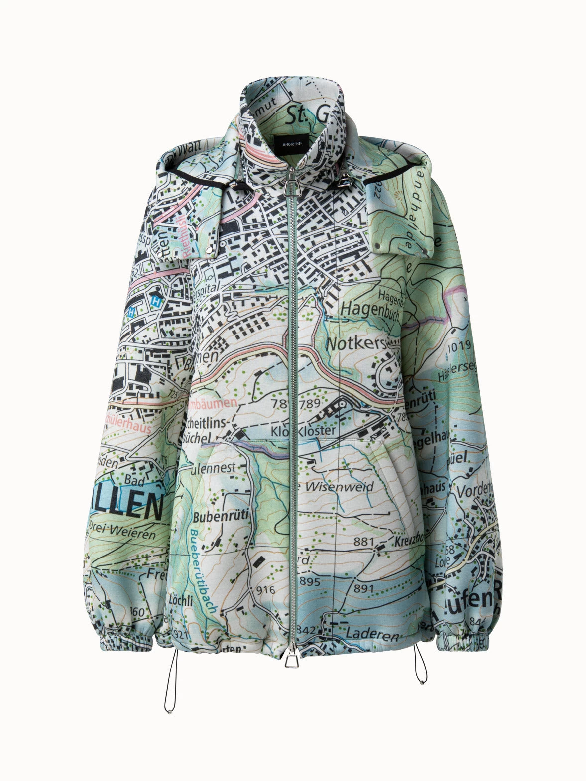 AKRIS Neoprene Parka St. Gallen Map Print