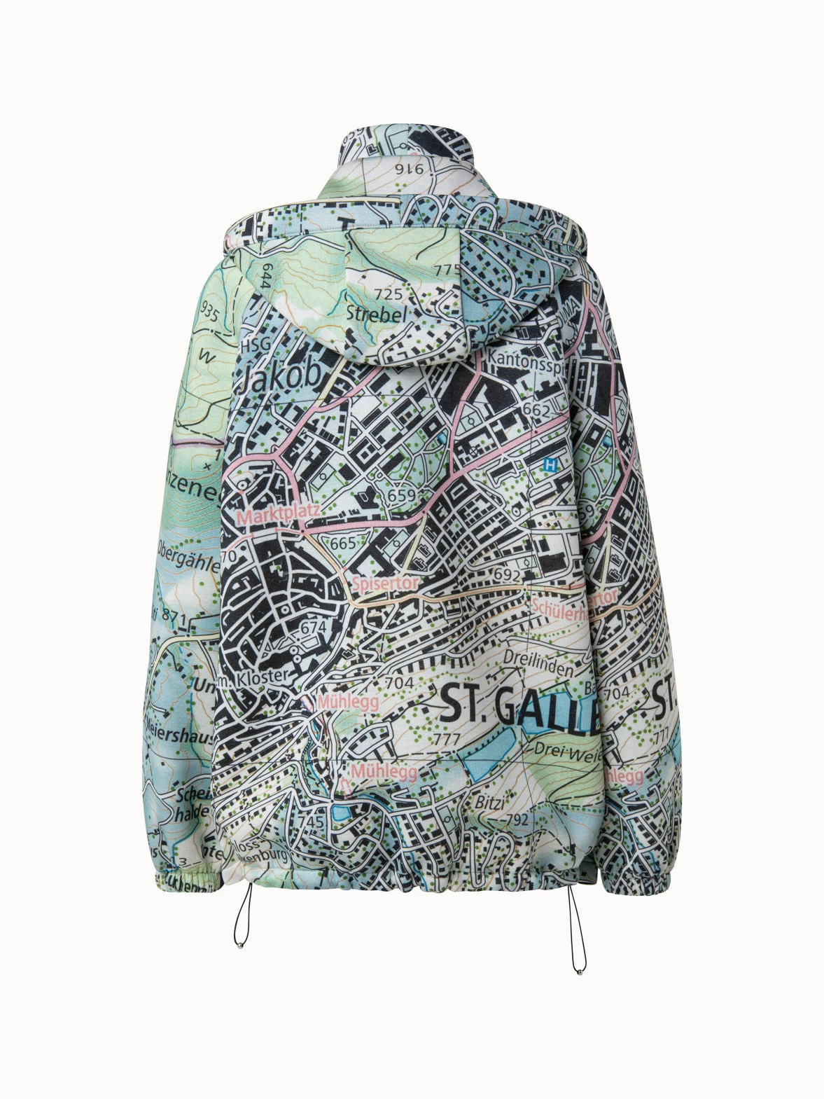 AKRIS Neoprene Parka St. Gallen Map Print - Image 3