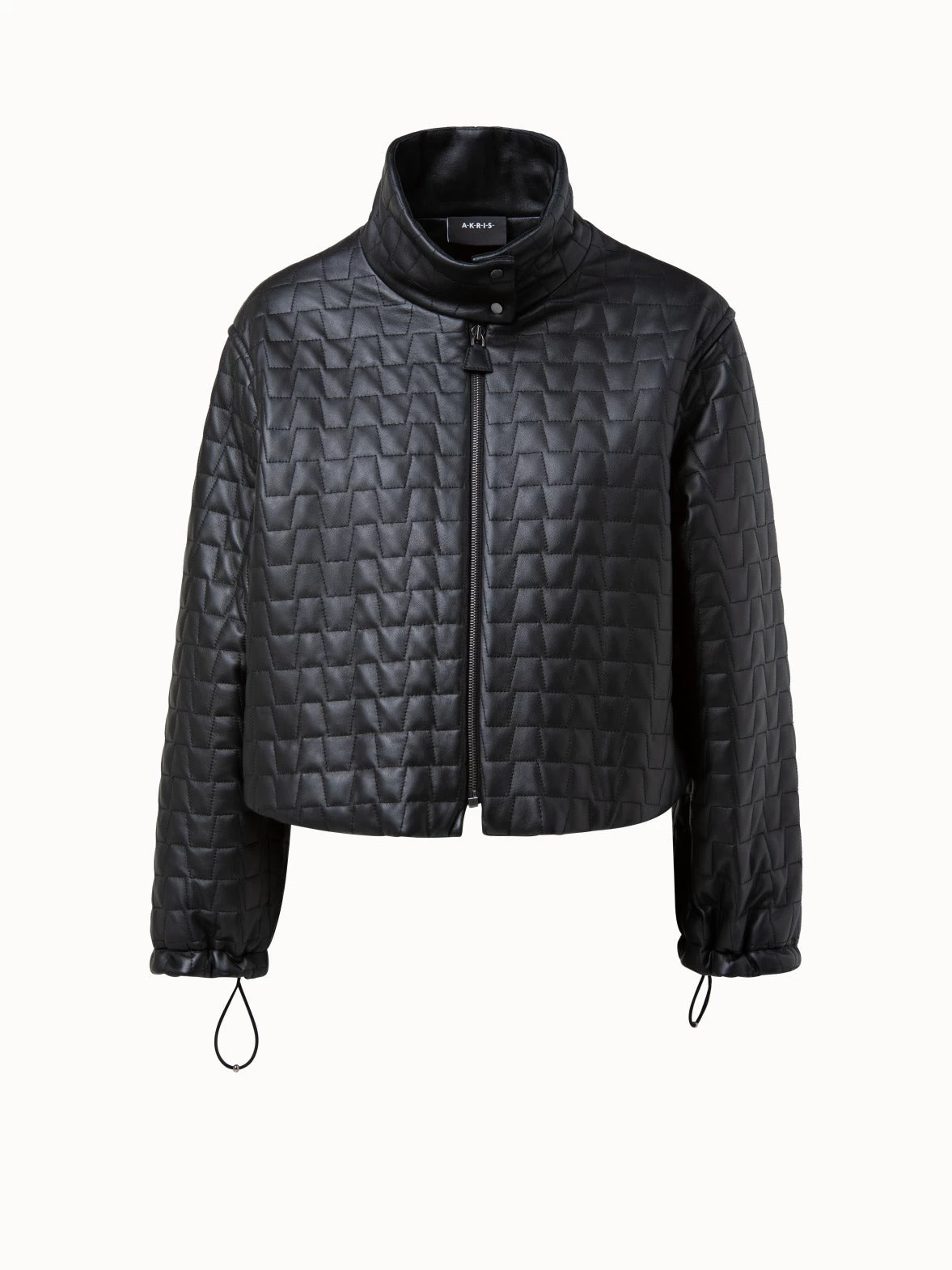 AKRIS Short Lamb Nappa Leather Quilted Jacket - Image 4