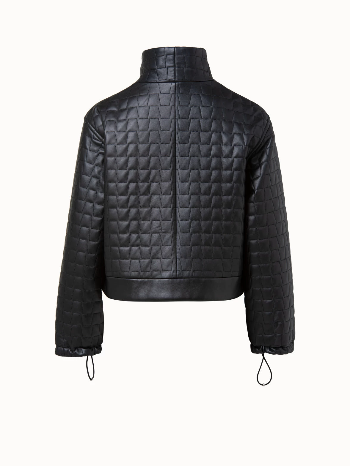 AKRIS Short Lamb Nappa Leather Quilted Jacket - Image 3