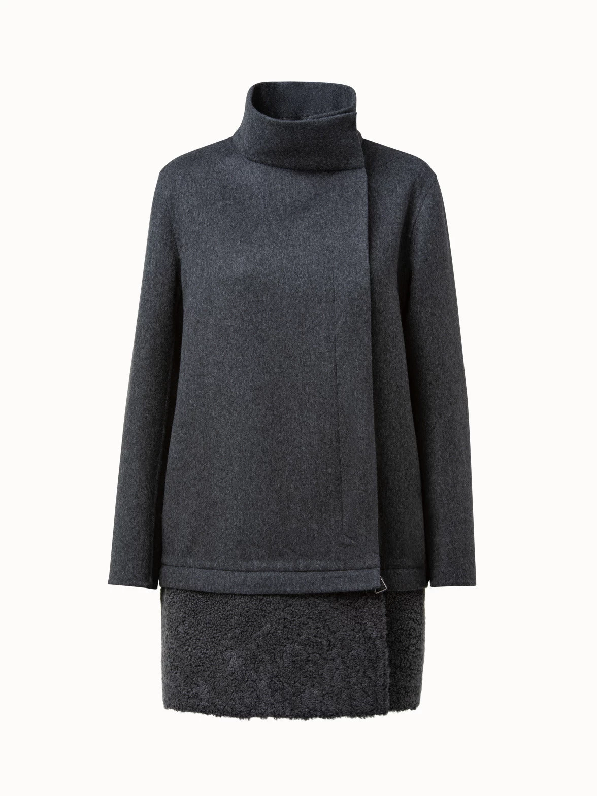 AKRIS Fabiella Cashmere And Detachable Shearling Coat