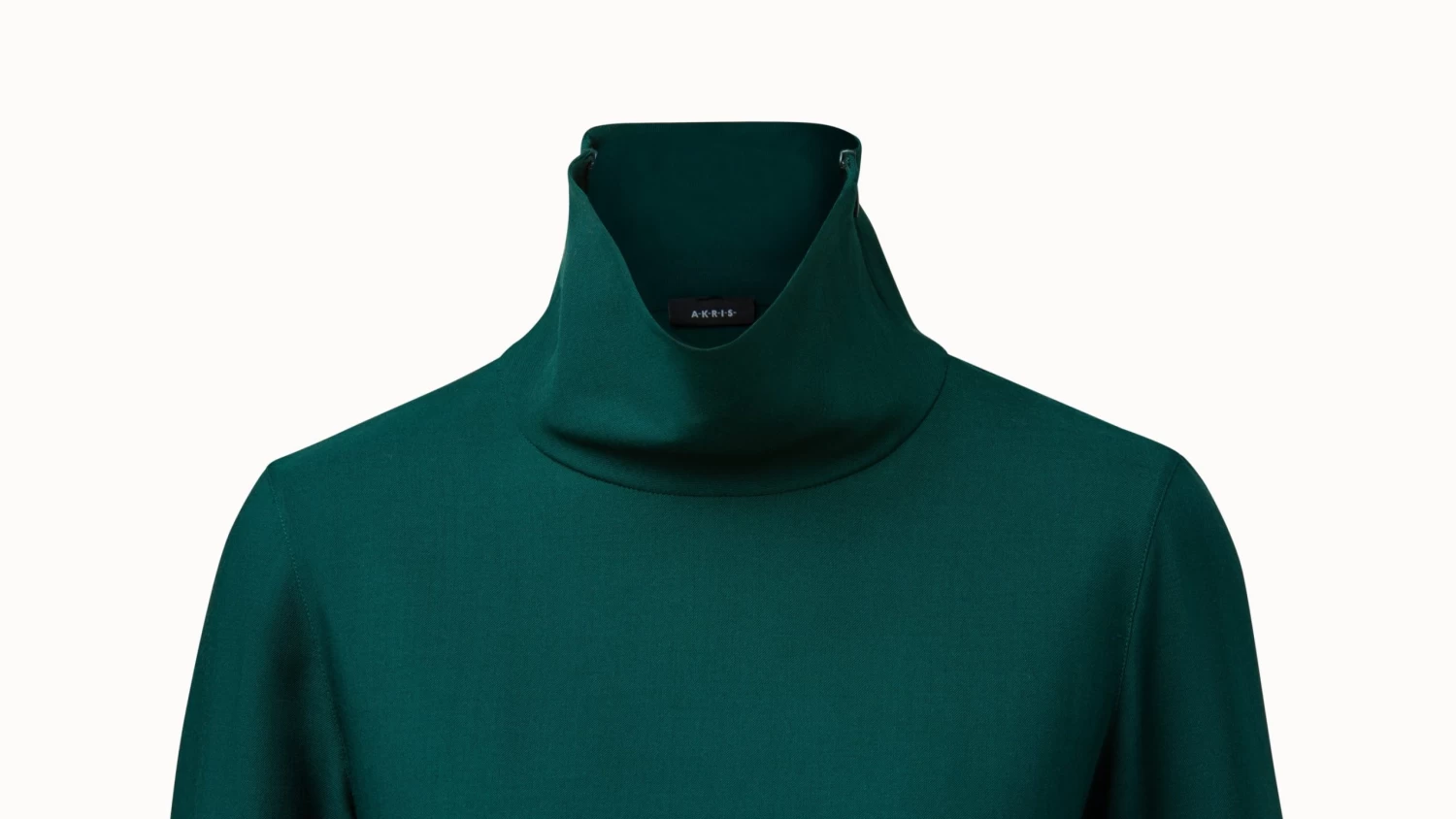 AKRIS Wool Serge High Neck Blouse - Image 4