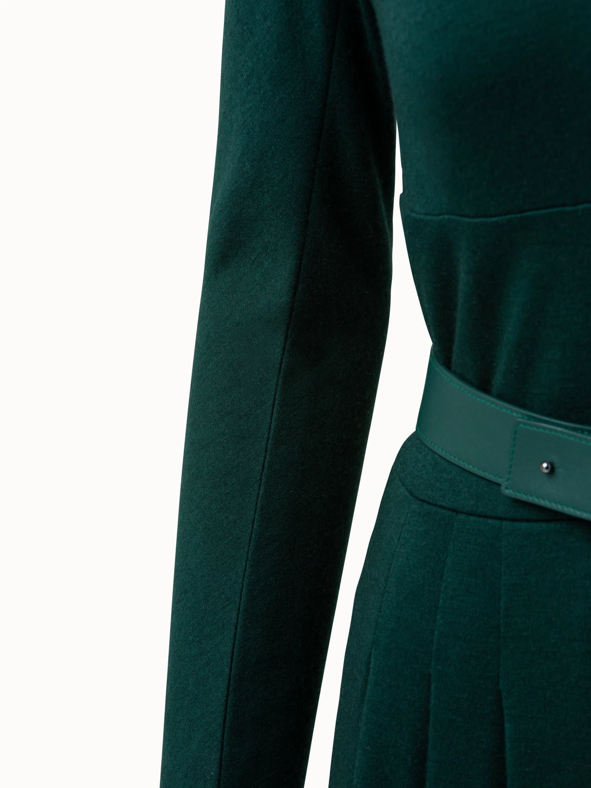 AKRIS Cashmere Silk Jersey Belted Dress - Image 5