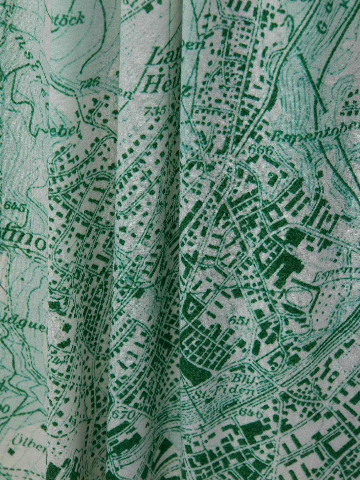 AKRIS Dress Wool Jersey St.Gallen Map Print - Image 5
